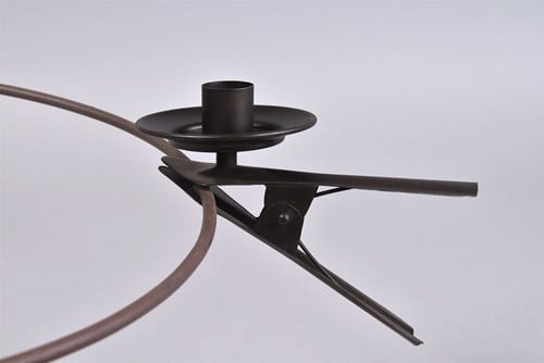 Klemkandelaar Ariana Zwart 17x8x7 cm