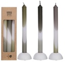 Kaarsen Dip Dye Olive Salie 24 cm Ø2,5 set 3 stuks