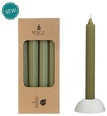Kaarsen Pencil Mosgroen 20 cm Ø2,2 set 4 stuks
