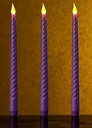 LED Kaars Ledcandle Warmwit Swirl Paars 1 stuk