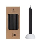 Kaarsen Pencil Zwart 20 cm Ø2,2 set 4 stuks