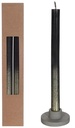 Kaarsen Dinerkaars Zwart Goudspray 25 cm Ø2,1 set 2 stuks