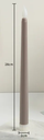LED Kaars Realistische vlam Warmwit Taupe 1 stuk