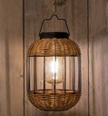Solar Lantern Windlicht Rattan Rotan Anna's Collection 15x21 cm met 30 cm touw per stuk