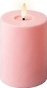 LEDkaars Wax Steady Buiten Lumineo Babyroze Warm Wit Ø7 cm H 12,3 cm per stuk