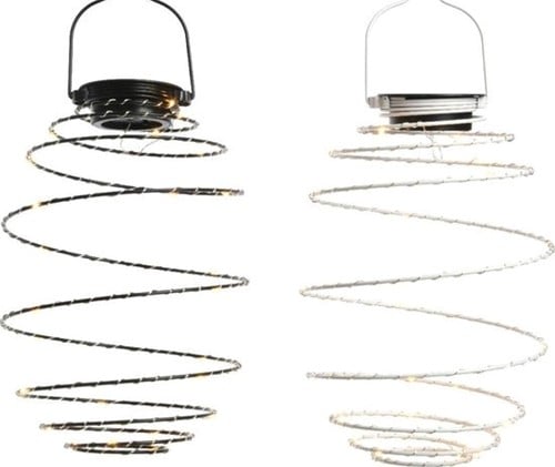 Solar Lantern Windlicht Metaal Wit Diameter 16 cm Per stuk