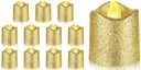 LED Minikaarsje Glitter Goud per stuk