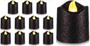 LED Minikaarsje Glitter Zwart per stuk