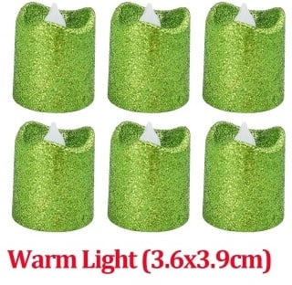 LED Minikaarsje Glitter Groen per stuk