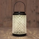Solar Lantern Windlicht Transparant Anna's Collection 12,5x12,5x20 cm 1 LED Warm Wit per stuk
