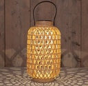 Solar Lantern Windlicht Bamboe Anna's Collection 18x32 cm 1 LED Warm Wit per stuk