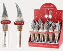 Reageerbuis Wensglas Santa Kerstman Glas/PET ca. 15x2 cm per stuk