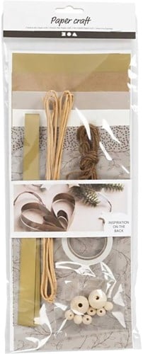 DIYkit Pakket Hobbyset Creatieve mix Papier knippen naturel