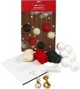 DIYkit Pakket Hobbyset Naaldvilten kerstballen Styropor met gouddraad incl. instructie