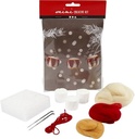 DIYkit Pakket Hobbyset Trommels 33 mm Creme antique Rood