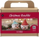 DIYkit Pakket Hobbyset Mini Hobbyset Kerstbal met 2 kabouterhoofdjes