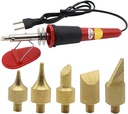 Houtbranderset Woodburning soldeerbout 30W met 5 bits