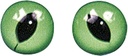 Dierenogen Kattenogen Groen Zwart 8 mm zakje 10 stuks