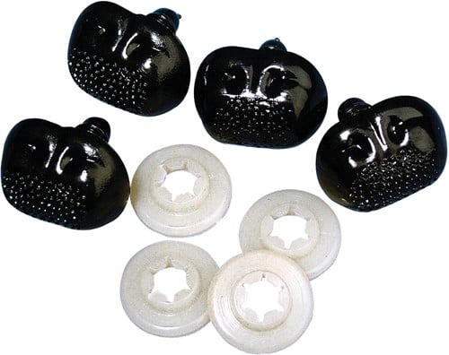 Dierenneuzen Zwart 20 mm zakje 4 stuks