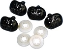 Dierenneuzen Zwart 20 mm zakje 4 stuks