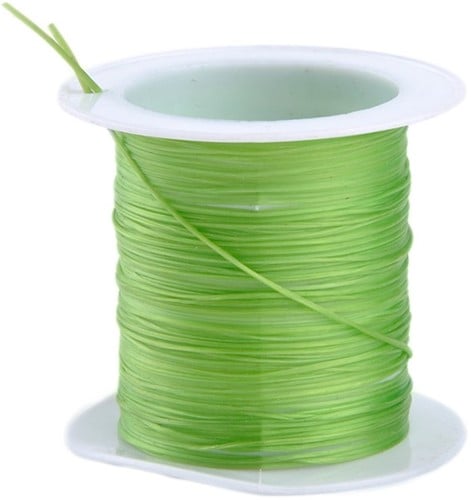 Elastisch gekleurd nylon voor sieraden Appelgroen Fruitgroen rol 10 meter