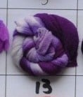 Nylon 13 Purple-Wit 2tone voor het maken van bloemen, pakje van 5  