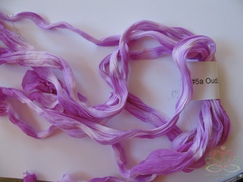 Nylon 2tone voor het maken van bloemen 8 Wit Oranje pak 5 stuks