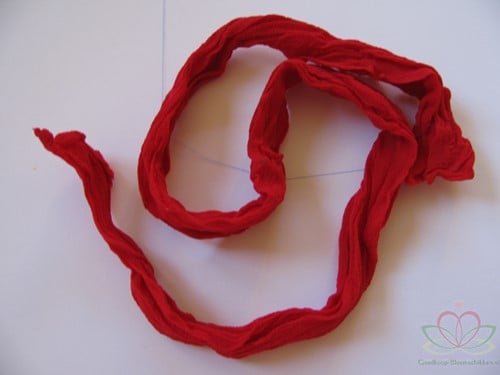 Nylon voor het maken van bloemen Rood pak 5 stuks