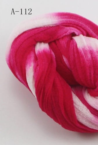 Nylon A112 DarkPink-HotPink 2tonevoor het maken van bloemen, pakje van 5 