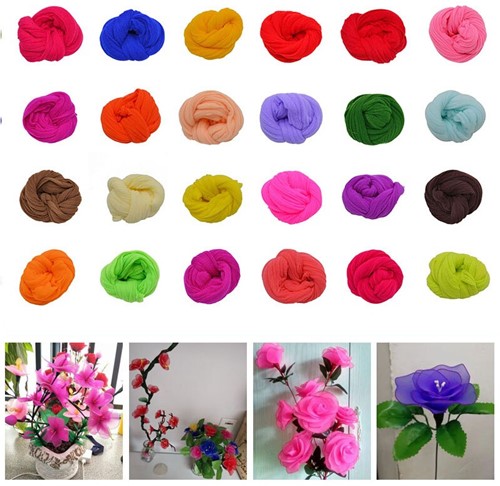 Nylon voor het maken van bloemen 17 Lichtblauw pak 5 stuks