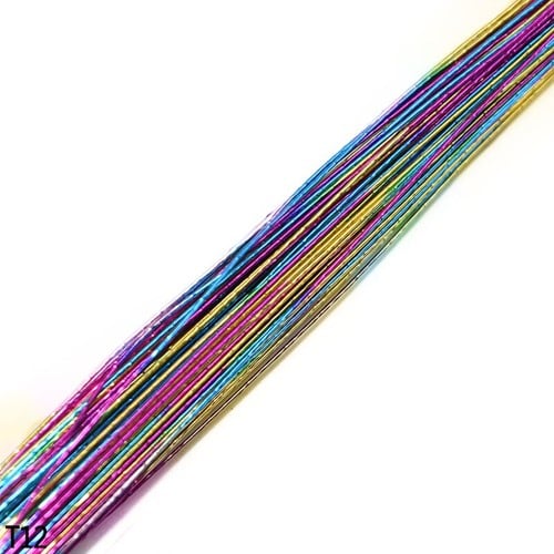 Rainbowdraad voor nylonbloemen ca. 80 cm pak 25 stuks