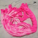 Nylon 2tone voor het maken van bloemen Neonpink Wit pak 5 stuks