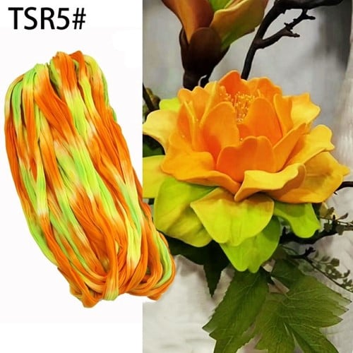 Nylon Multitone voor het maken van bloemen Geel Oranje Groen