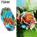 Nylon Multitone voor het maken van bloemen Turquoise Geel Oranje Groen Wit