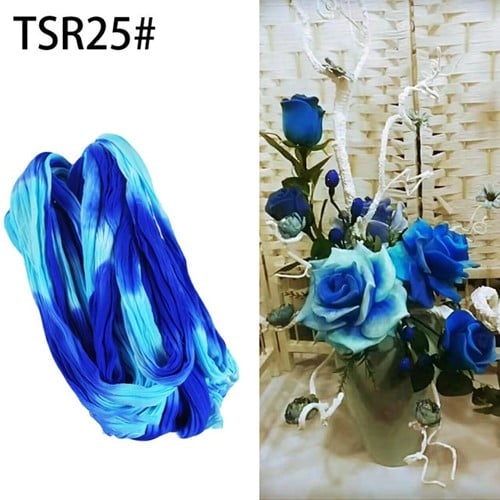 Nylon Multitone voor het maken van bloemen Blauw Wit Turquoise