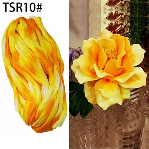 Nylon Multitone voor het maken van bloemen Geel Oranje tinten