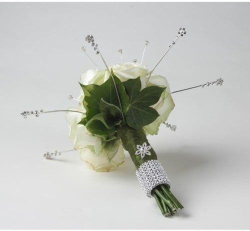 Strasssteen boekethouder diamantjes