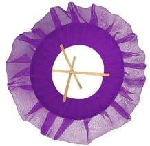 Boekethouder Organza non woven Paars 25 cm