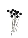 Parelspelden 61400 Zwart 8 mm 10 stuks