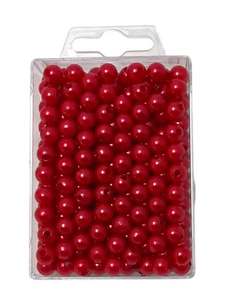 Parels rijgparels 19 Rood 8 mm
