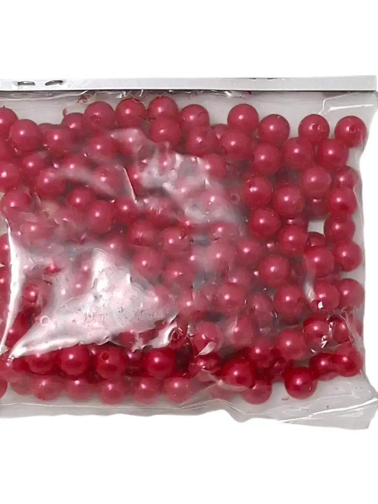 Parels rijgparels 85-0086-044 / 0444 007 C Helderrood 8 mm