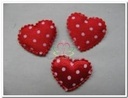 Padded Hearts Satin Rood 5 stuks