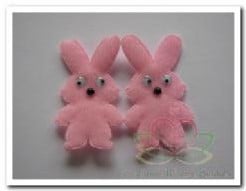Konijntjes Rose vilt 3 stuks