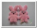 Konijntjes Rose vilt 3 stuks