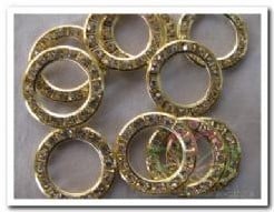 Trouwringen Strass diamantjes Goudkleur 10 stuks