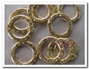Trouwringen Strass diamantjes Goudkleur 10 stuks