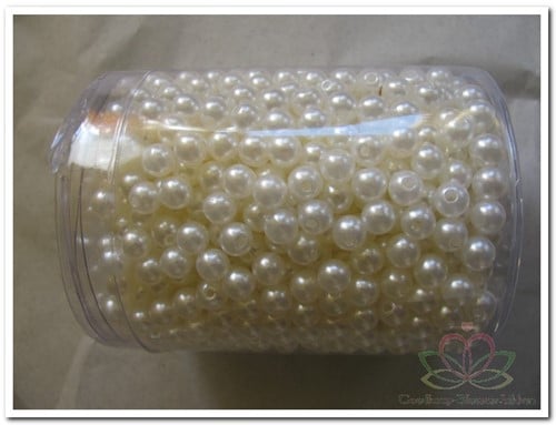 Rijgparels Champagne 8 mm Pot 300 gram ca. 1200 stuks
