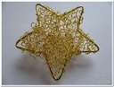 Ster van draad Goud 60x50 mm doosje 12 stuks