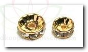 Pin Deco Diamantring Pimp de Parel Goud 8 mm 15 st doosje