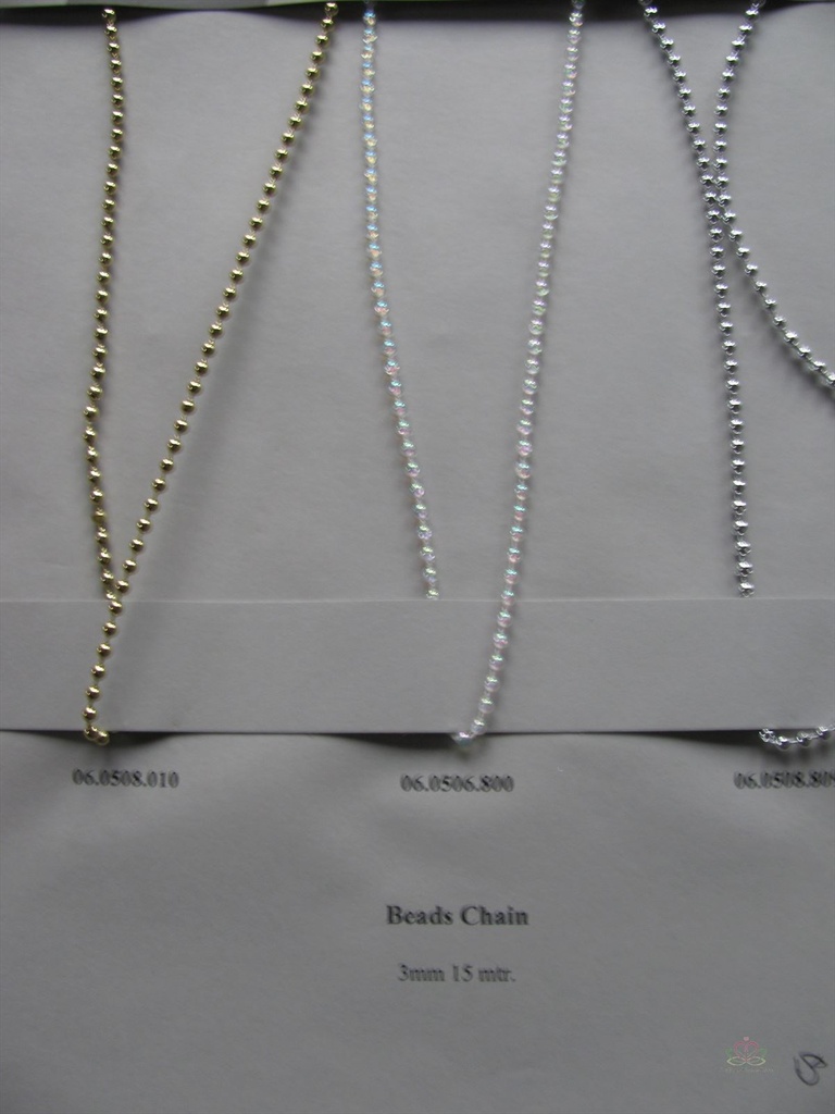 Parelketting Parelguirlande 010 Goud 3 mm rol 15 meter